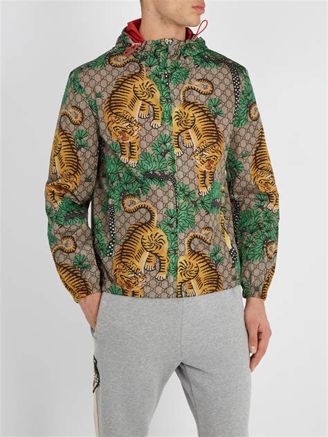 gucci bengal jacket green|Gucci men's jacket.